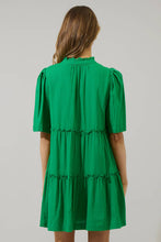 Dixie Split Neck Linen Shift Dress