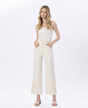 Fall's Canvas Super High Rise Cuffed Wide Leg Jeans
