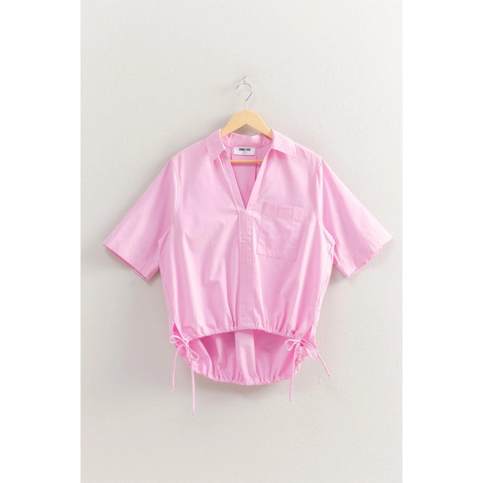 Blush Knot Side Tie Top