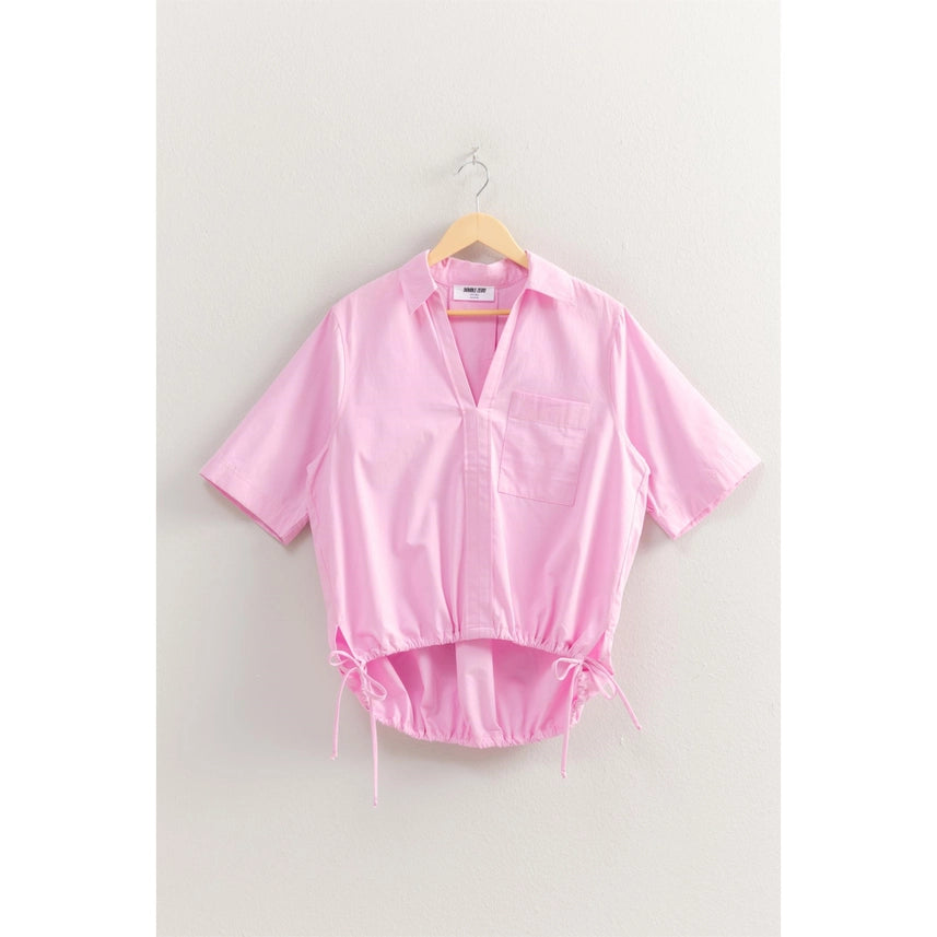 Blush Knot Side Tie Top