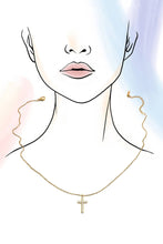 18K STAINLESS STEEL TARNISH FREE CROSS NECKLACE