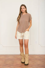 Nova Ribbed Crew Neck Top