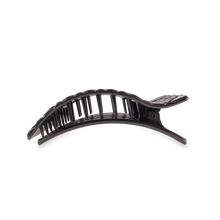 Flat Rectangle Hair Clip | Medium | Jet Black Quilted