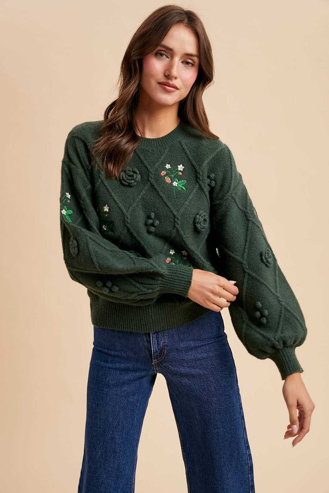 Roam & Bloom Cable Sweater