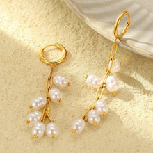 18K STAINLESS STEEL TARNISH FREE PEARL DROP EARRING