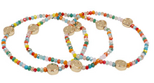 Glass Bead & Smiley Face Bracelet