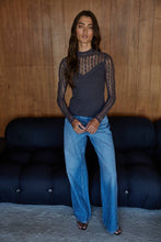 Sarah Mock Neck Lace Top