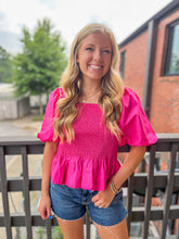 Annie Smocked Poplin Sleeve Top