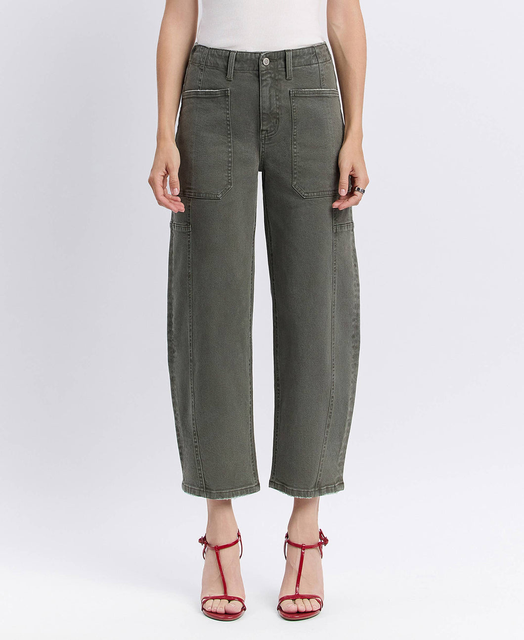 Olive Barrel Jeans