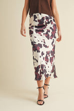 Casi Cow Print Waistband Skirt