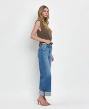 Julie High Rise Cuffed wide leg Jeans