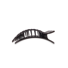 Flat Rectangle Hair Clip | Small | Jet Black Quilted