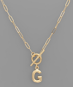 Initial Toggle Necklace