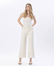 Fall's Canvas Super High Rise Cuffed Wide Leg Jeans