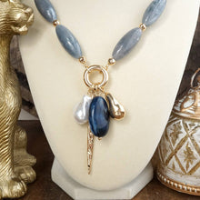 Sculpted Harmony – Bold Beaded Cluster Pendant Necklace