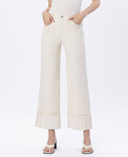 Fall's Canvas Super High Rise Cuffed Wide Leg Jeans