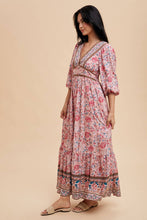 Boho Breeze Border Print Maxi Dress