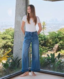 The Harper Cuffed Wide Leg Jean