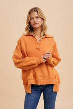 Vintage Washed Terry Polo Pullover Top