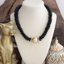 Wood Saucer Beads Short Statement Necklace