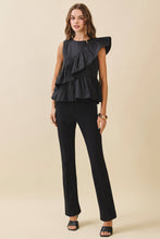 Cascading Ruffles Peplum Top