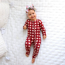 Emery Plaid ZIP Bamboo Baby Sleepy