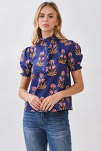 Darla Ruffled Mock Neck Blouse