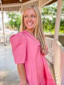 Garrett Poplin Puff Sleeve Dress