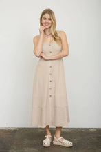 Neutral Notions Striped Midi Dress