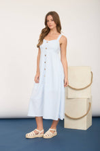 Neutral Notions Striped Midi Dress