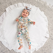 Maren Floral RUFFLE ZIP Bamboo Sleepies Little Baby Outfit