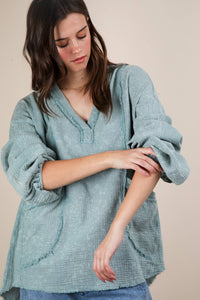 Leah Cotton Gauze Oversized Top