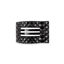 Flat Rectangle Hair Clip | Small | Jet Black Quilted