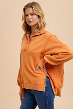 Vintage Washed Terry Polo Pullover Top