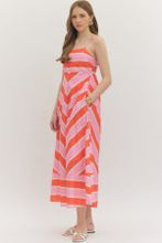 Sunset Chevron Stripe Midi Dress
