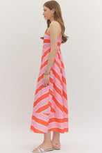 Sunset Chevron Stripe Midi Dress