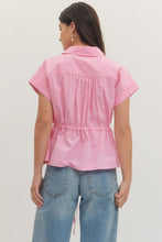 Blush Cinch Peplum Top