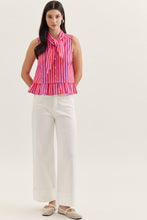 Candy Stripe Peplum Top