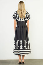 /Size XL/ Button Down Geo Print Midi Dress THML