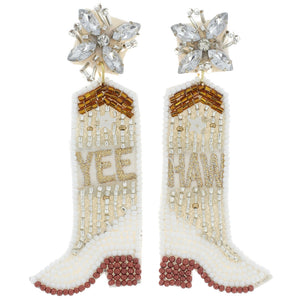 Yee Haw Cowboy Boots Earrings