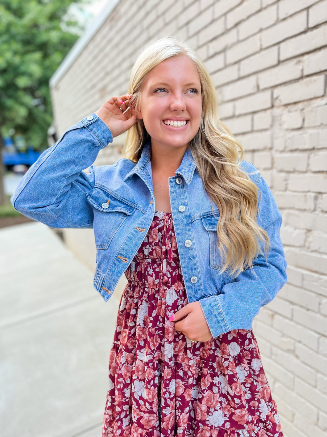 Wasted On You Cropped Denim Jacket