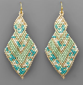 Rhomus Overlap Bead Earrings