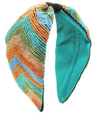 Multi Color Bead Chevron Headband