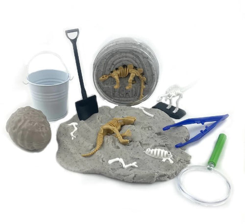 Dinosaur Fossil Dig Sensory Play Dough Kit