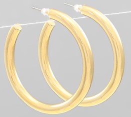 Gold 40mm Ring Hoops