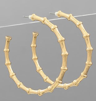 Bamboo Hoop Earrings
