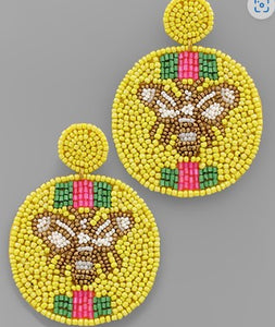 Queen Bee Beaded Earrings