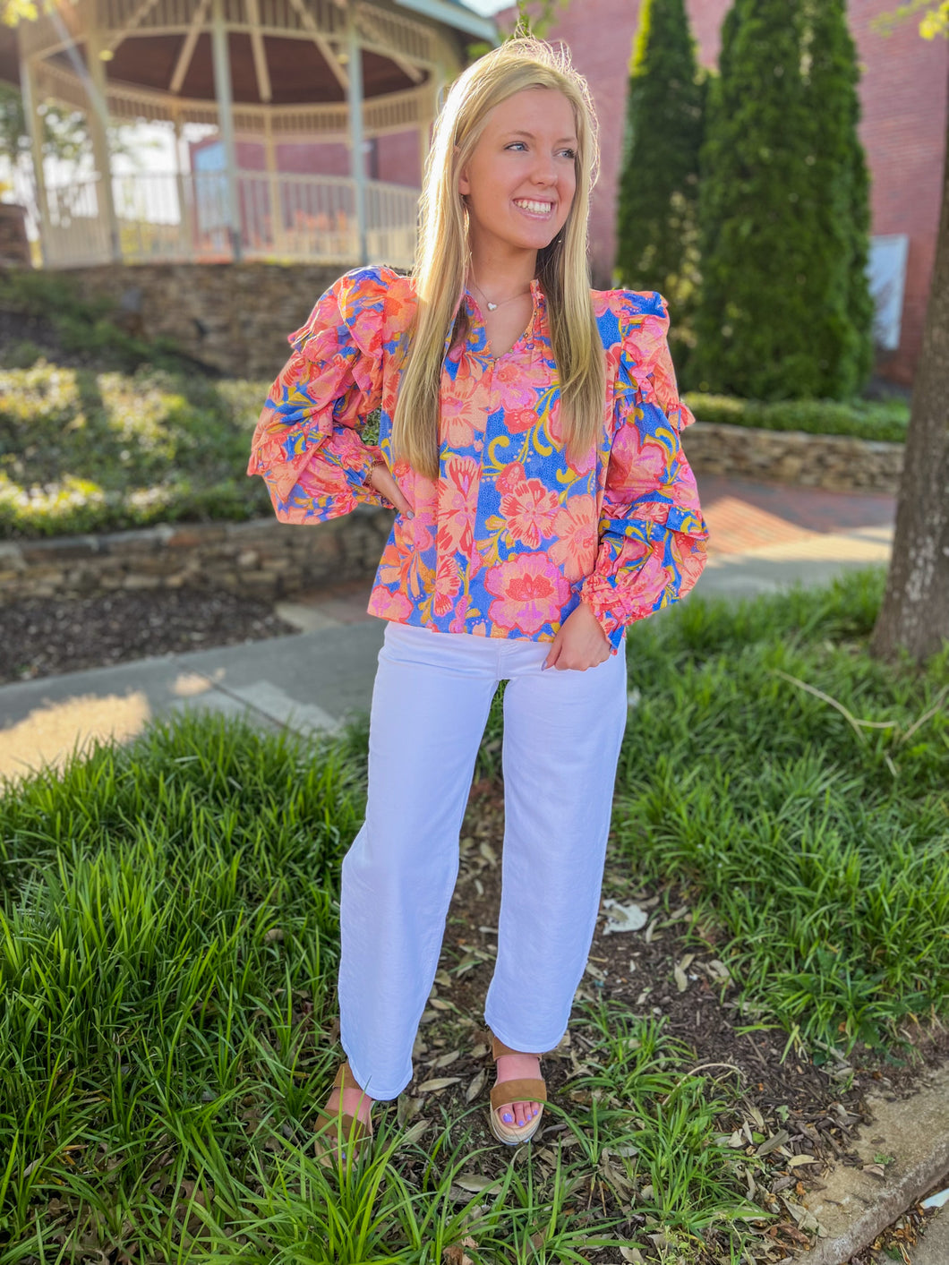 Hattie Ruffle Sleeve Top