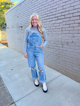Aubrianna Distressed Overall Denim