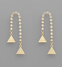 Arch Crystal Row & Charm Earrings